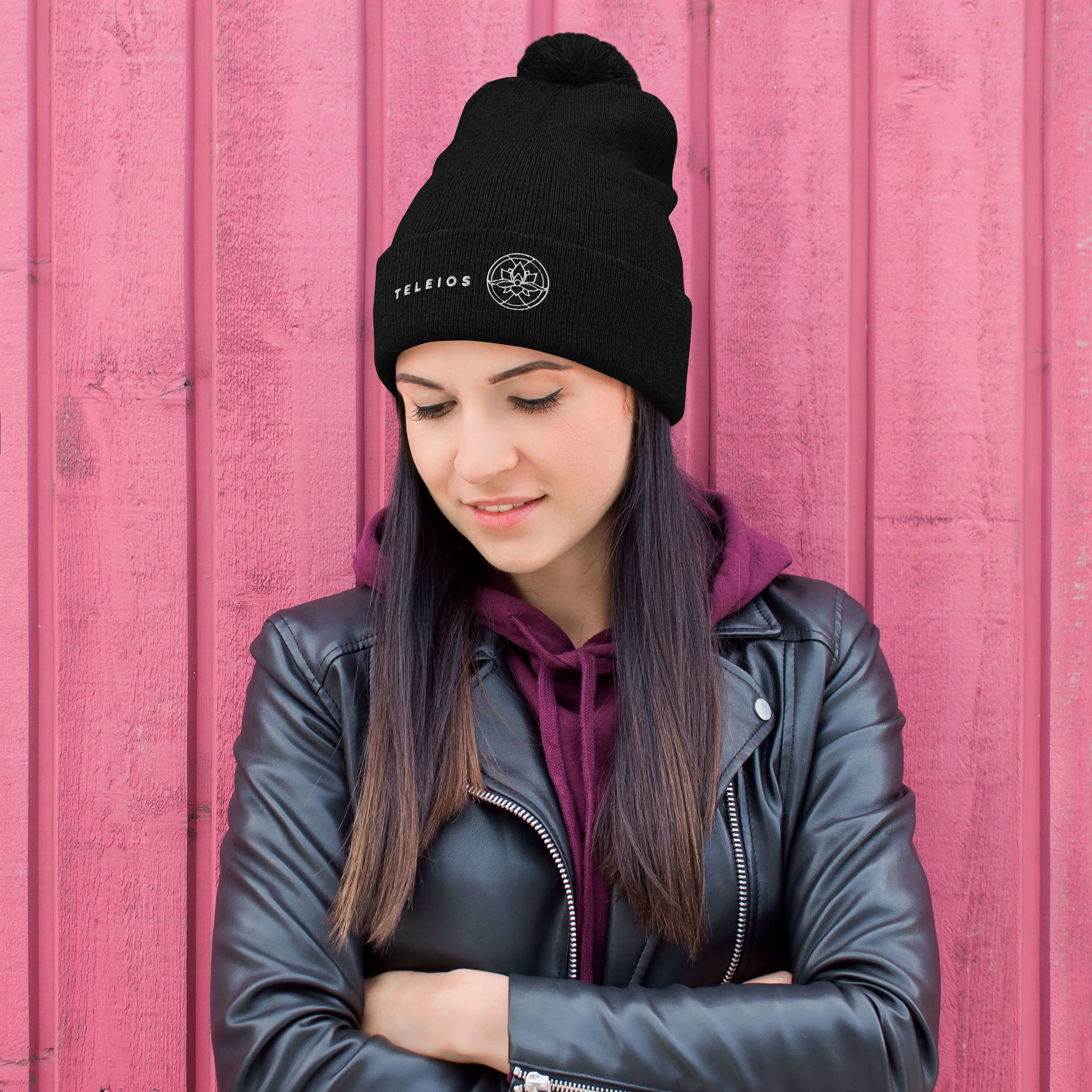 pom-pom-knit-cap-black-front-