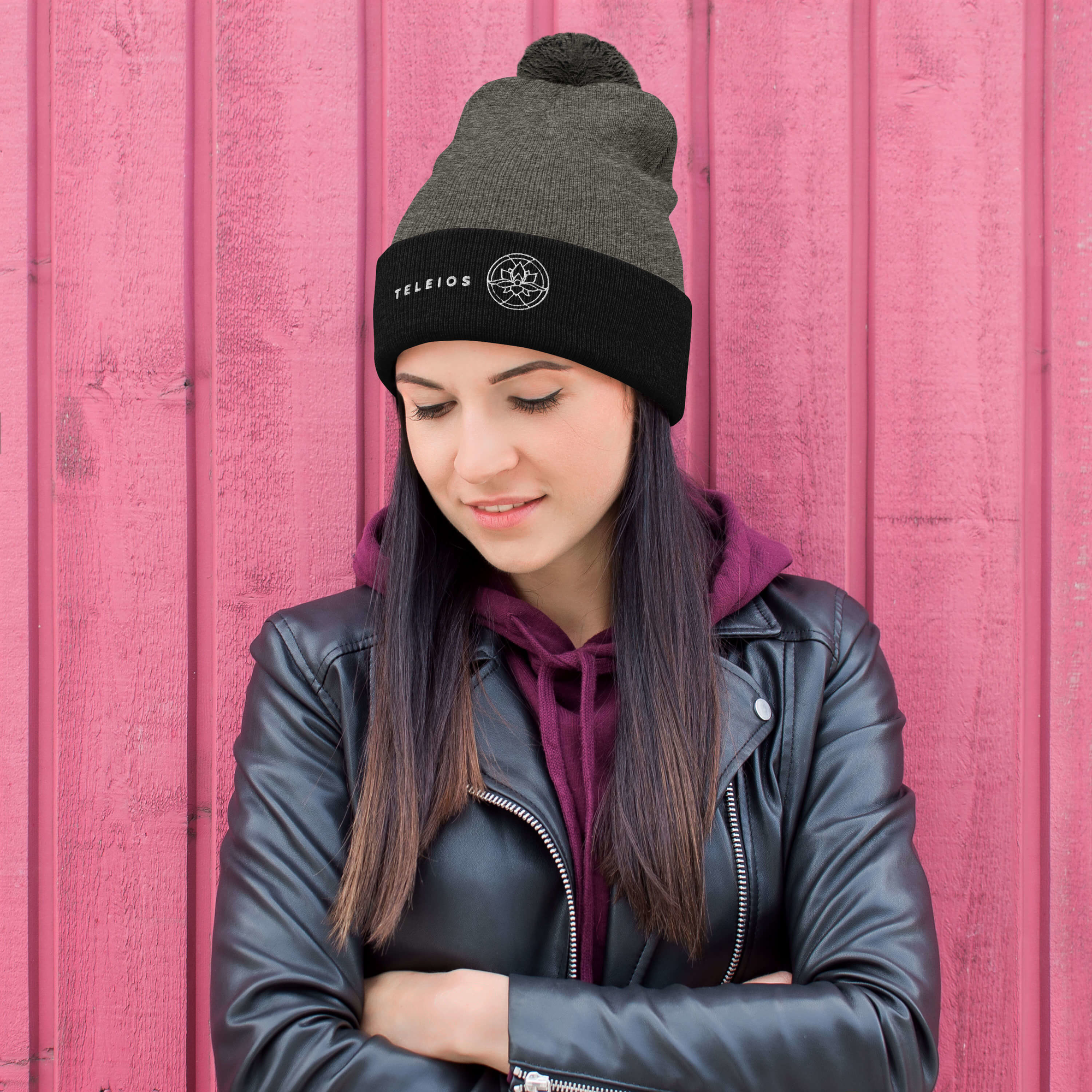 MIN-NANO × PACS - MN Pom Beanie ミンナノ Men's Navy Minnesota Lynx Primary Logo Cuffed Beanie with Pom